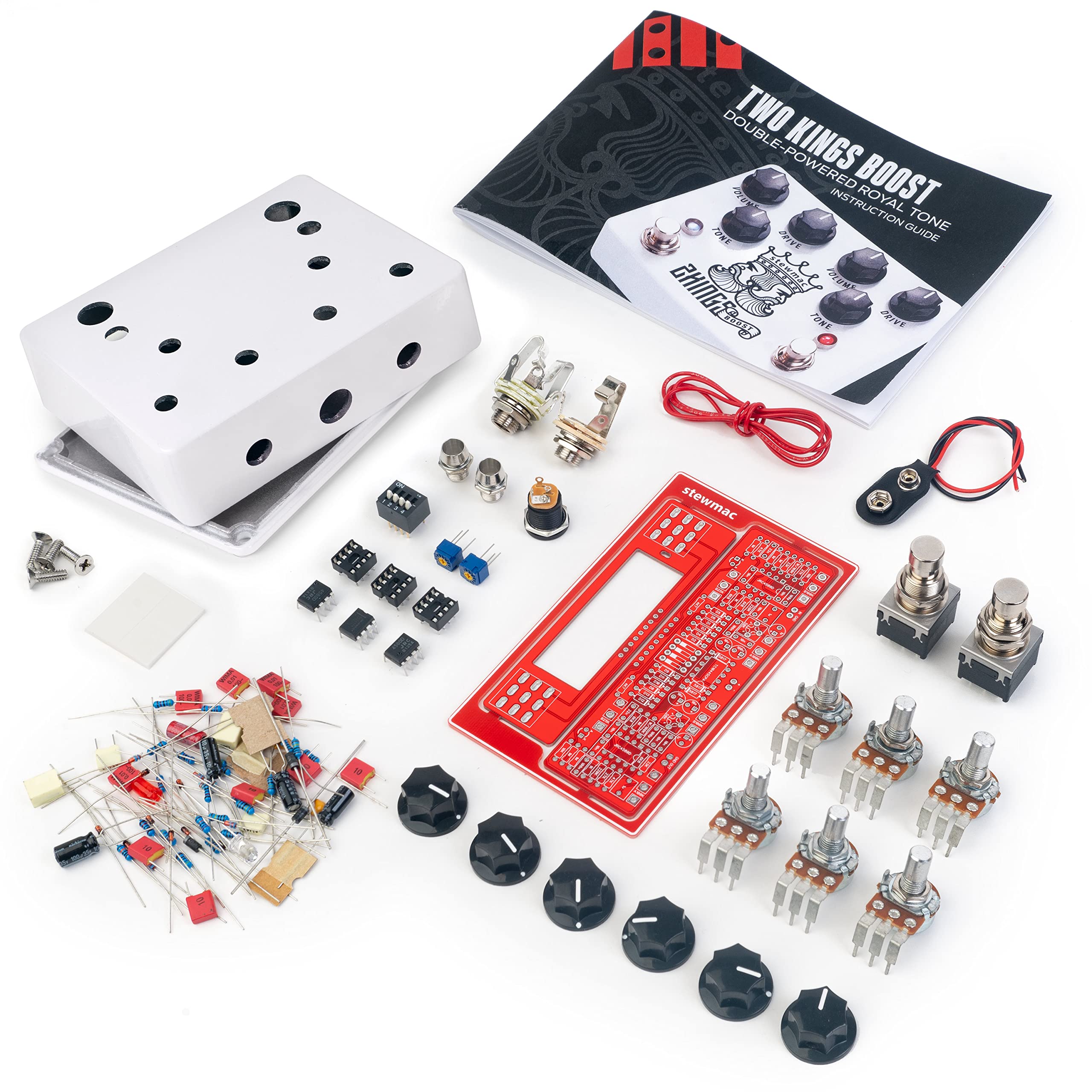 Amazon.com: StewMac Two Kings Boost Pedal Kit With White